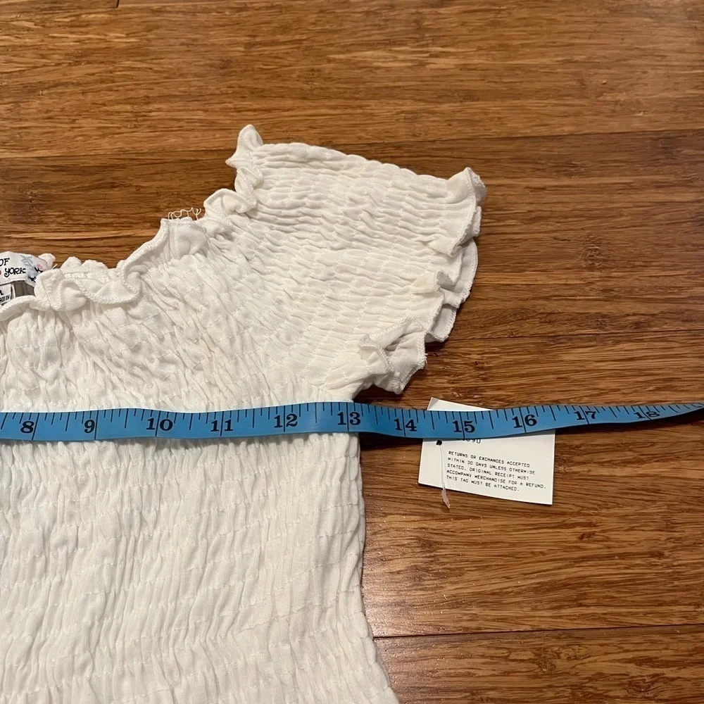 NWT! Brand New White Off The Shoulder Stretchy Dress. Poof New York. Size Large - Picture 7 of 9